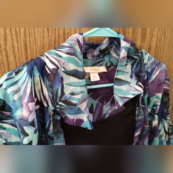 Dress Barn retro jacket-style top with shoulder pads! - Picture 10 of 10